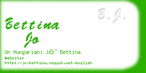bettina jo business card